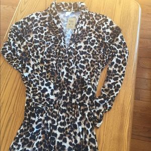 Leopard Print Maxi Cardigan/Duster